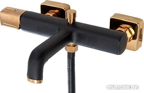 Смеситель Rea Salto REA-B6352 (черный/золотой)