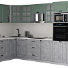 Готовая кухня Интерлиния Мила Деко 1.88x3.2 LV (керамика/мята/опал светлый)