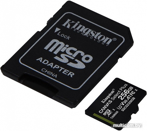 Карта памяти Kingston Canvas Select Plus microSDXC 256GB (с адаптером)