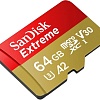 Карта памяти SanDisk Extreme microSDXC SDSQXA2-064G-GN6MA 64GB (с адаптером)