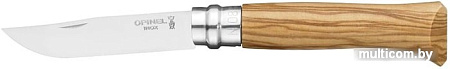 Туристический нож Opinel N°8, нержавеющая сталь, оливковое дерево