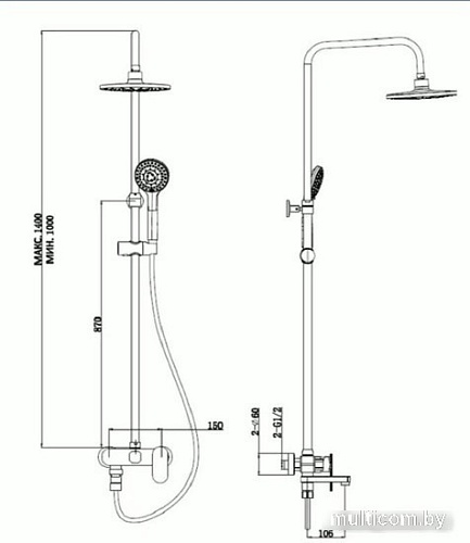 Душевая система Esko ST500