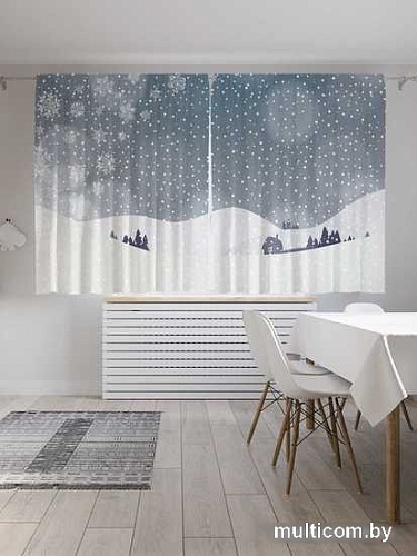 Комплект штор JoyArty Снежный олень 1.45x1.8 м pox_21455_145x180 (2 шт)