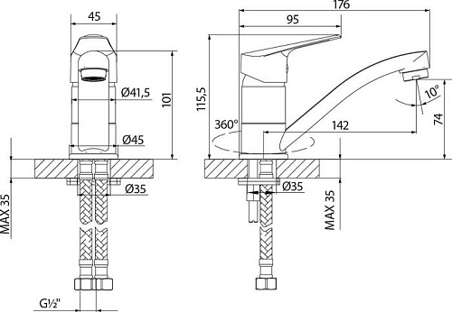 Смеситель Lemark Partner LM6507C