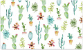 Коврик под миску TarHong Cactus (белый с рисунком)