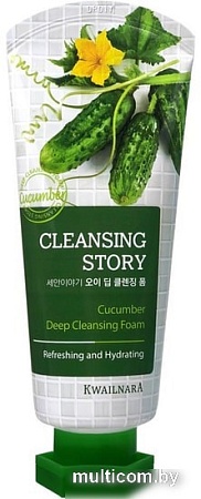 Welcos Пенка для умывания Cleansing Story Foam Cleansing Cucumber 120 г