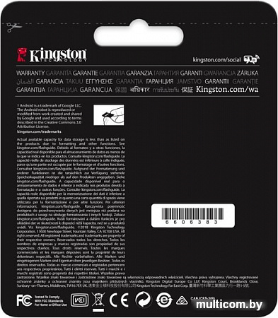 Карта памяти Kingston Canvas React SDCR/256GB microSDXC 256GB + адаптер