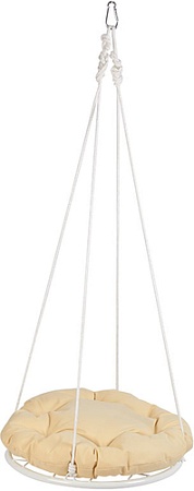 Подвесные качели Polini Kids С подушкой 0002623-26 (белый/бежевый)