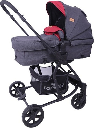 Универсальная коляска Lorelli Aster (2 в 1, темно-синий/красный)
