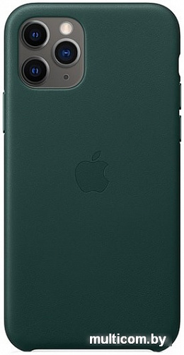 Чехол Apple Leather Case для iPhone 11 Pro (зеленый лес)