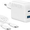 Сетевое зарядное Anker 312 20W Wall Charger (2 Ports) + C