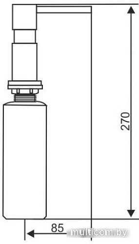 Дозатор для жидкого мыла Longran LD0001 SS (нержавеющая сталь)