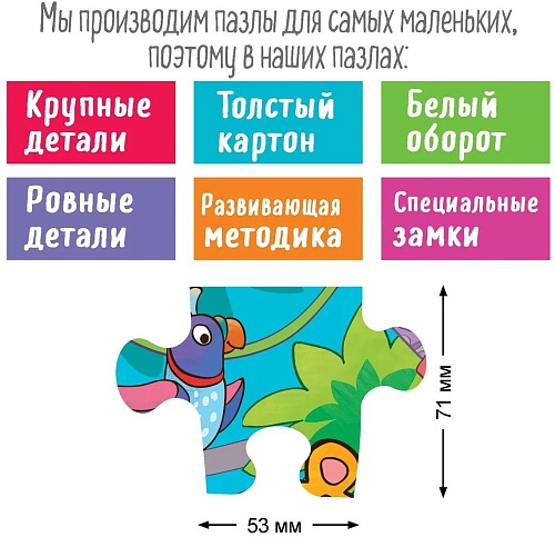 Мозаика/пазл Айрис-Пресс IQ Макси. Леопард в ярких джунглях 2+ 9785811282234