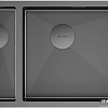 Кухонная мойка Paulmark Next 69/2S Uni PM226944-GMR (черный/вороненая сталь)