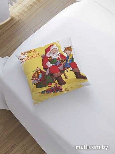 Чехол на подушку JoyArty Новогодний санта sl_20027