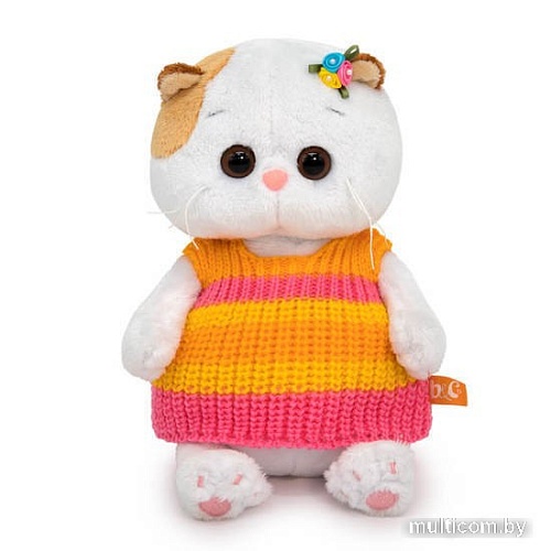 Классическая игрушка BUDI BASA Collection Кошечка Ли-Ли Baby в полосатом вязаном жилете LB-086 (20 см)