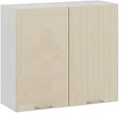 Шкаф навесной Трия Весна 1В8 (ваниль глянец)