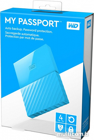 Внешний жесткий диск WD My Passport 4TB [WDBUAX0040BYL]