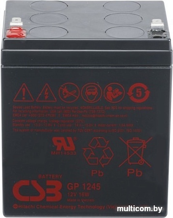Аккумулятор для ИБП CSB GP1245 16W F1 (12В/4.5 А·ч)