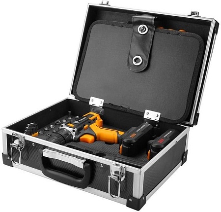 Дрель-шуруповерт Deko DKCD20FU-Li Prem SET 131 063-4137 (с 2-мя АКБ, кейс, оснастка)