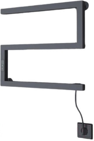 Полотенцесушитель Granula Квадро Снейк 43x50 (терморегулятор, черный матовый)