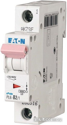 Выключатель автоматический Eaton PL6 1P 4А С 6кА 1M 286529