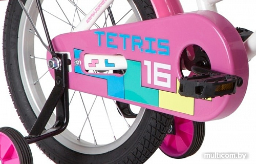 Детский велосипед Novatrack Tetris 16 2020 161TETRIS.WT20 (белый/розовый)
