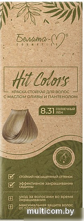 Гель-краска Белита-М Hit Colors 8.31 Солнечный лен