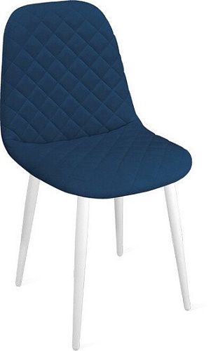 Стул Трия Ричи К1С (белый матовый/велюр Confetti Blue)