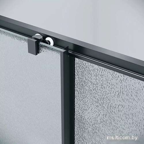 Душевой уголок Grossman Cosmo 100x80x195 120.K33.02.1080.21.02 (черный матовый/шиншилла стекло)