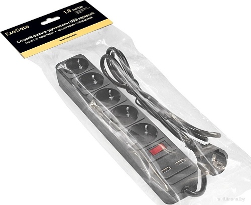 Сетевой фильтр ExeGate SP-5-USB-1.8B
