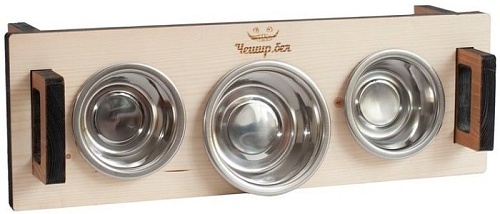 Миски на подставке Чешир Царь 3 миски 200 мл (бежевый)