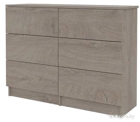 Комод Горизонт Нео 1050 6 ящиков (дуб эндгрейн)