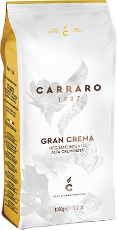 Кофе Carraro Gran Crema в зернах 1000 г