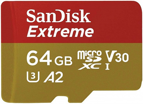 Карта памяти SanDisk Extreme microSDXC SDSQXA2-064G-GN6AA 64GB (с адаптером)