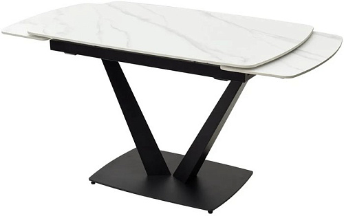 Кухонный стол M-City Alatri 120 Matt 614M04390 (White Marble Solid Ceramic/Black)