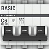 Выключатель автоматический EKF ВА 47-29 3P 6А (С) 4.5кА mcb4729-3-06C