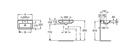 Умывальник Roca Dama 60x32 (327785000)
