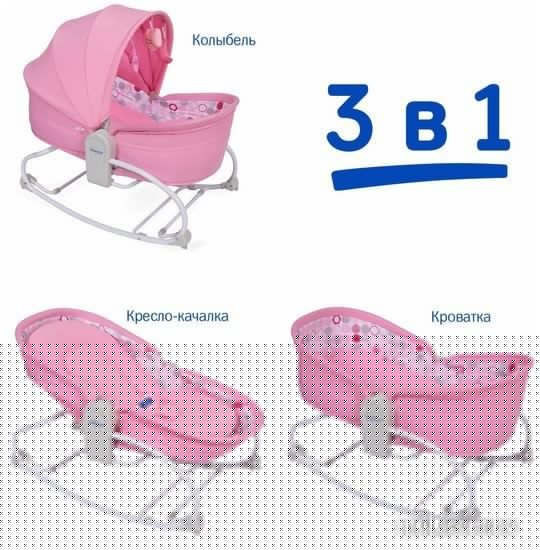 Люлька Simplicity Elite 3 в 1 3010 (pink circles)