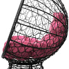 Кресло M-Group Кокос на подставке 11590408 (черный ротанг/розовая подушка)