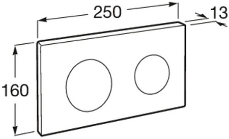 Панель смыва Roca PL10 Dual (One) A890189206 (черный матовый)
