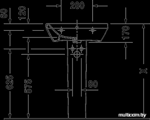 Умывальник Duravit DuraStyle 55x44 (2319550000)