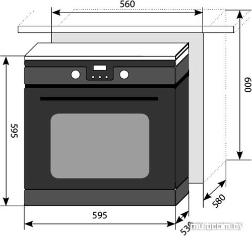 Духовой шкаф LEX EDM 090 BL Matt Edition