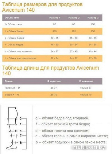 Гольфы компрессионные Aries Avicenum 140 тонкие с закрытым носком 8001 (L, normal)