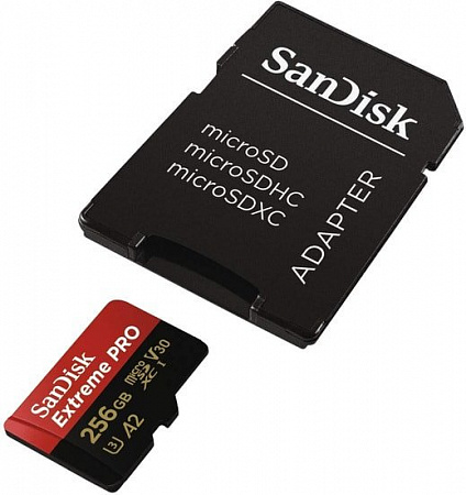 Карта памяти SanDisk Extreme PRO SDSQXCZ-256G-GN6MA microSDXC 256GB (с адаптером)
