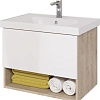 Мебель для ванных комнат Dreja Тумба под умывальник Perfecto 70 99.0812 (дуб эврика/белый гл.)