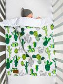 Плед Amarobaby Растем вместе. Кактусы 85x95 (зеленый/белый)