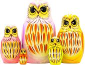 Развивающая игра Брестская Матрешка Совушки (набор 5 шт)