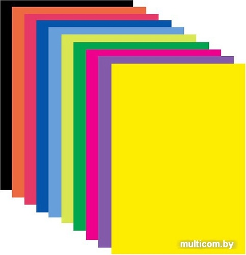 Набор цветной бумаги BRAUBERG Самоклеящаяся 124721 (10 л)