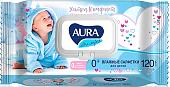Влажные салфетки Aura Ультра Комфорт с экстрактом алоэ и витамином Е (120 шт)